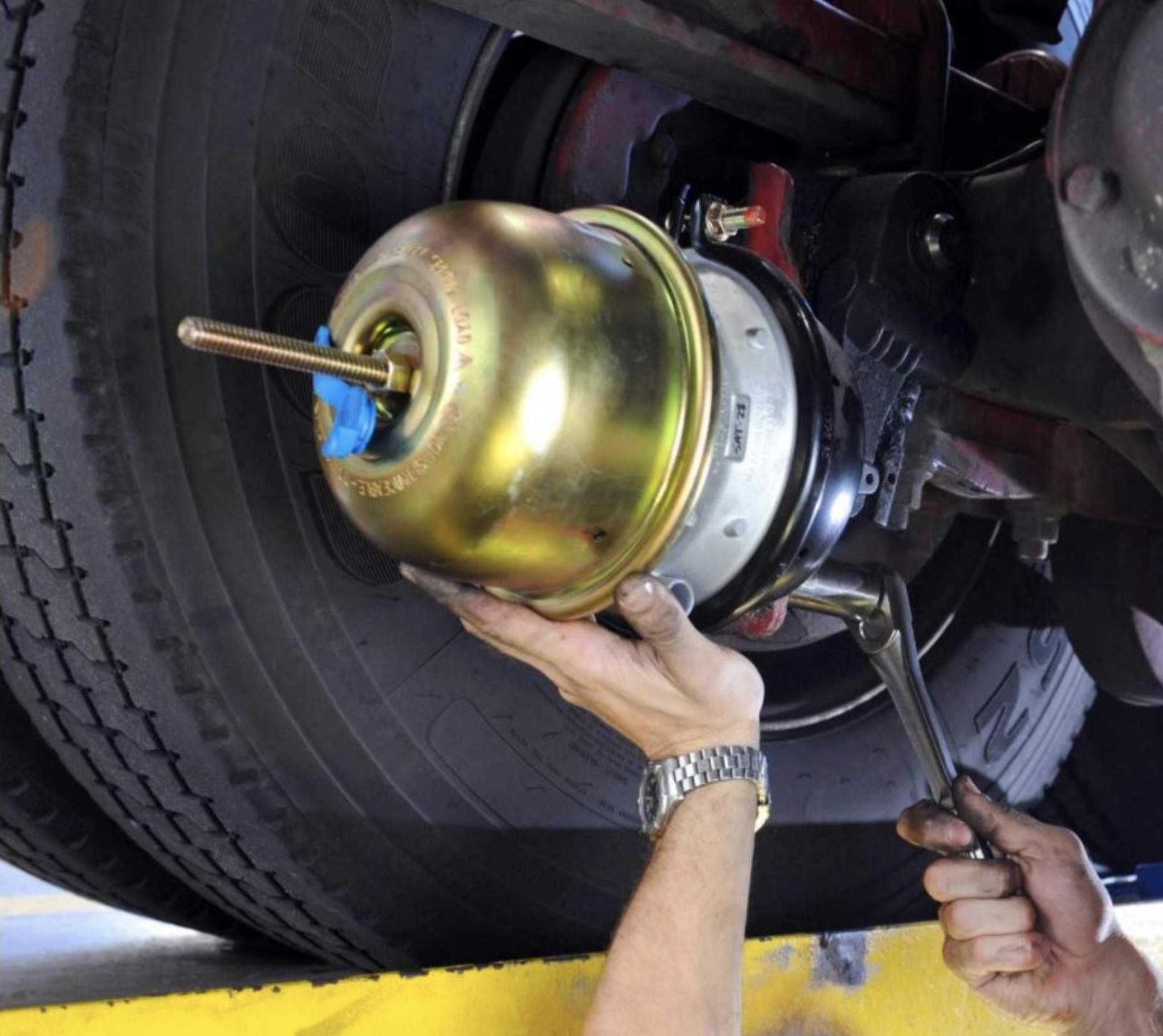 this image shows brake service in West Sacramento, CA